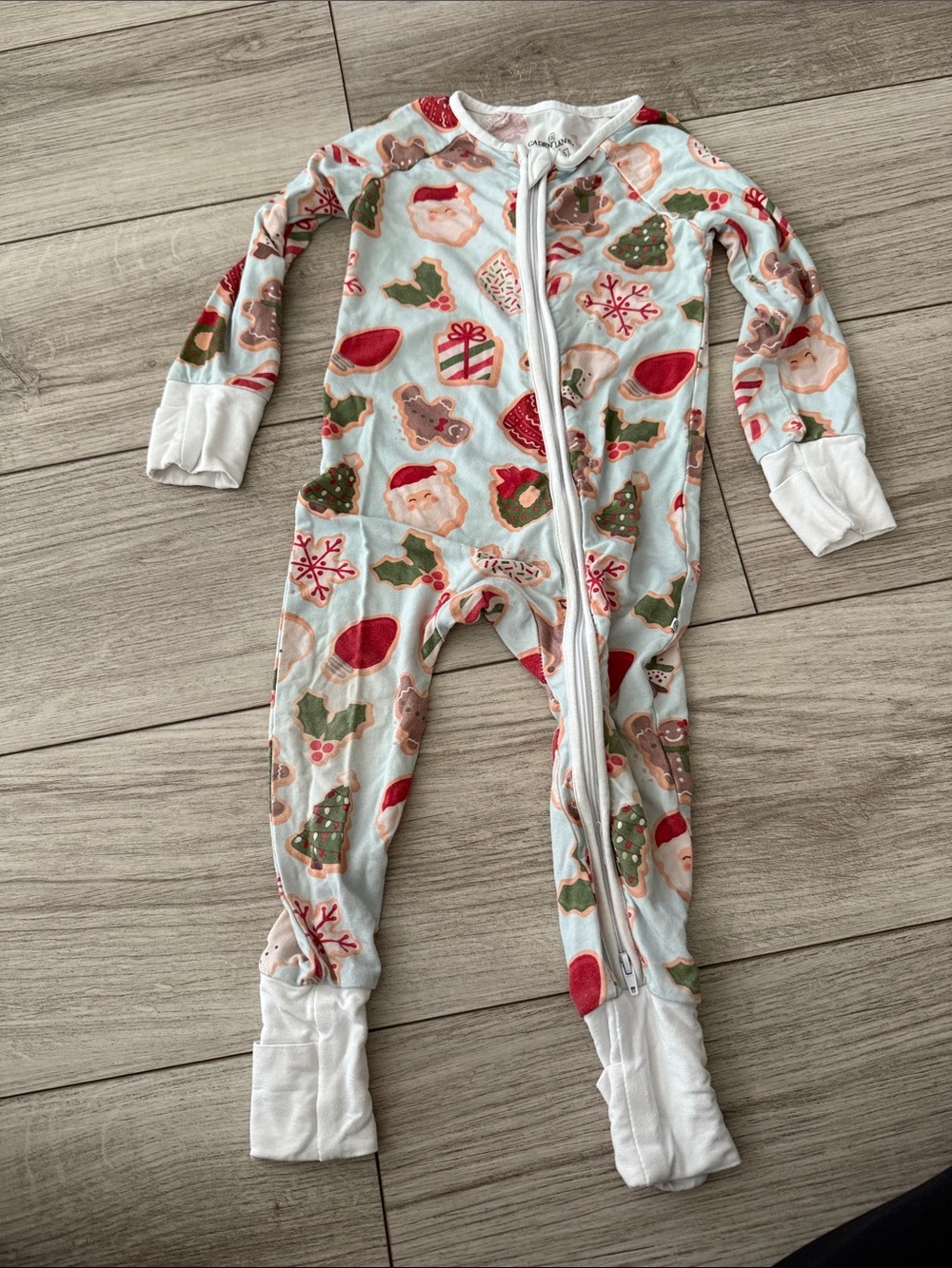 Caden Lane Cookies for Santa Footie Pajamas 12-18 months